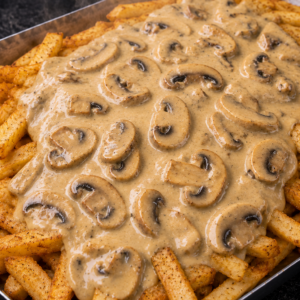 Creamy Mushroom loaded fries